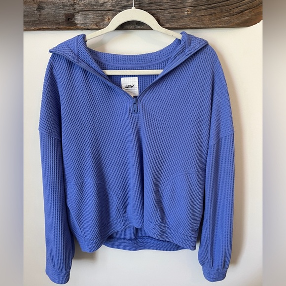 aerie Sweaters - Aerie Waffle 1/4 Zip